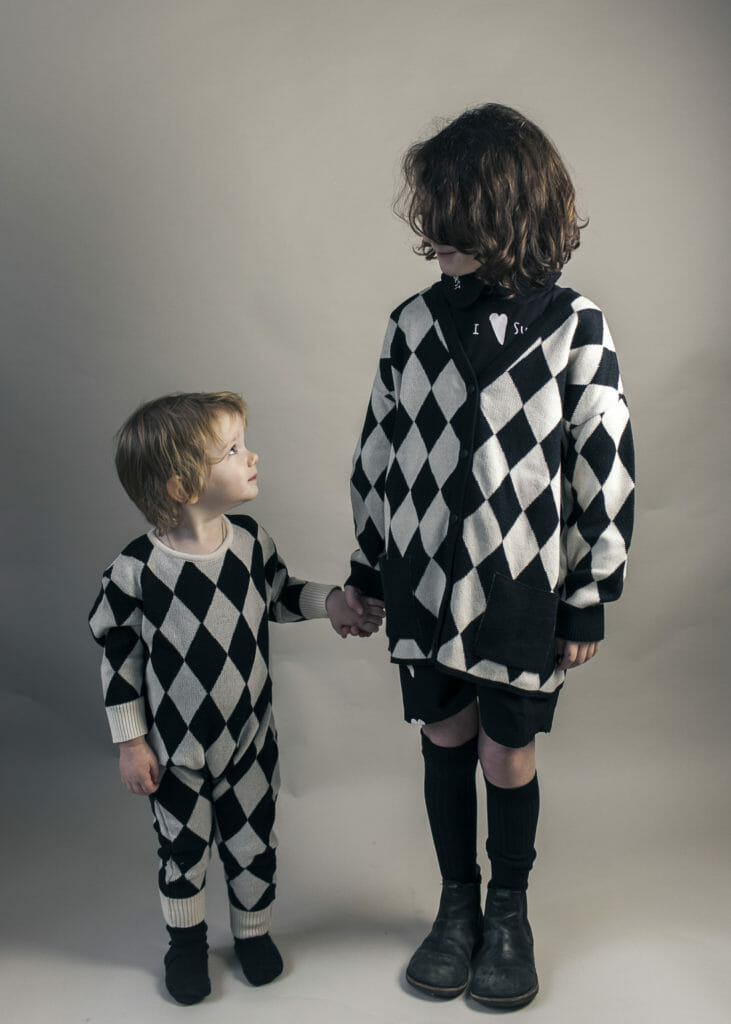 Beau Loves signature diamond patterns for baby fashion and kids fashion fall 2018