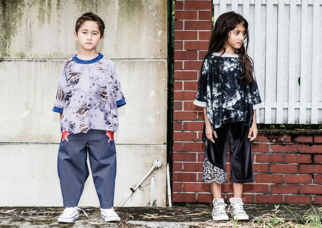 Quirky fish pockets for boys and velvet and lace details for girls, new from Cavalier kids fashion from Singapore