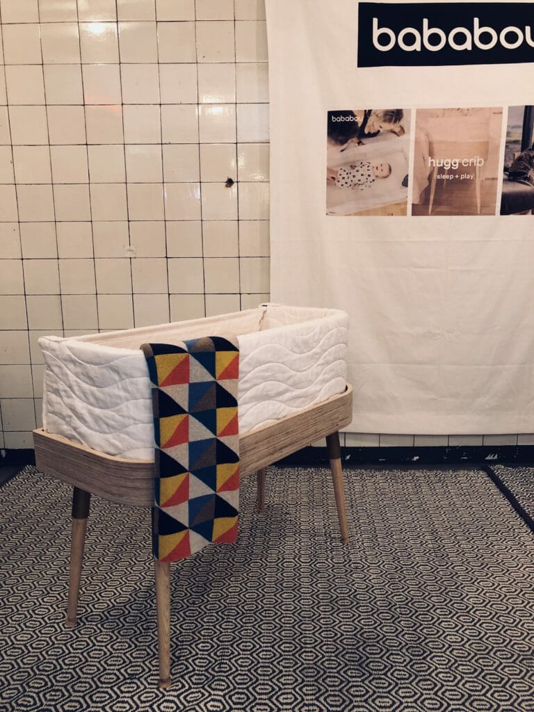 The inventive baby cot from Bababou which later turns into a desk for a child at Dot to Dot London