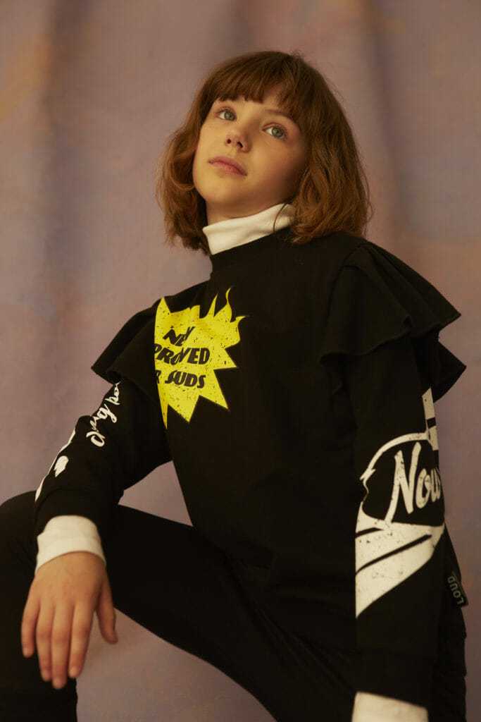 Loud Apparel kids retro ad print collection for winter 2018 