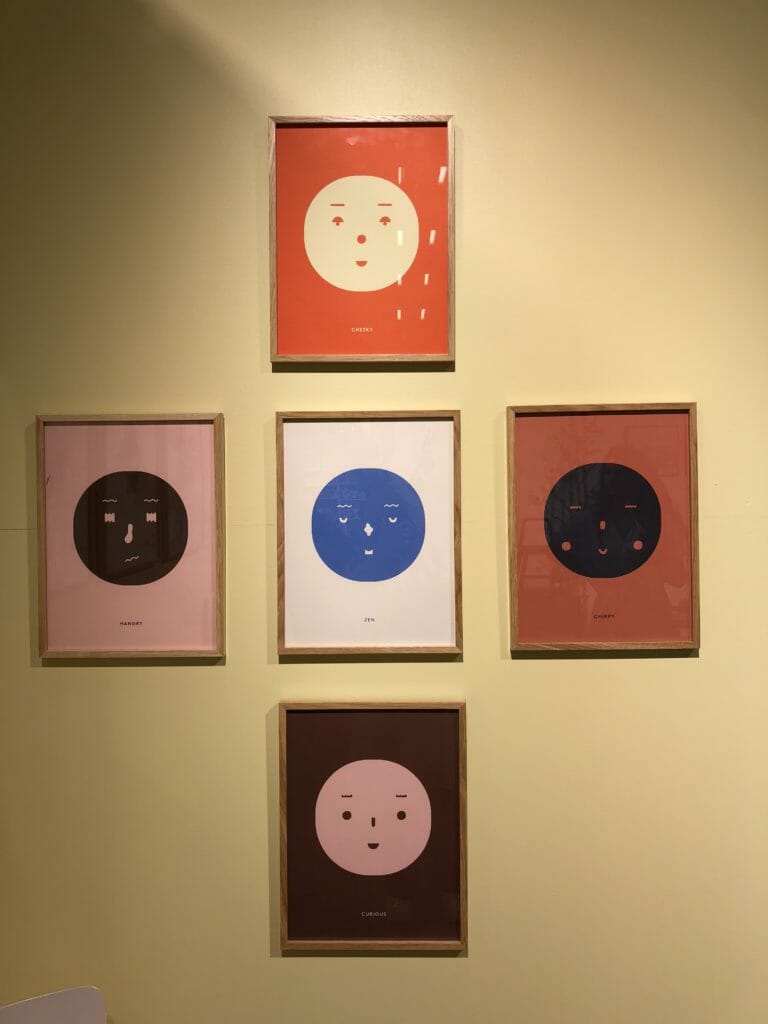Mado is well known for adult prints and cards but has started a kids collection and I loved these faces where you guess the expression, they look like Japanese masks to me