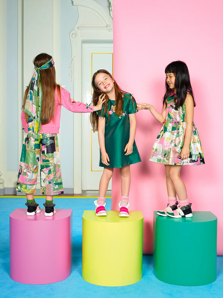 Abstract garden prints for Pucci Kids fashion winter 2018