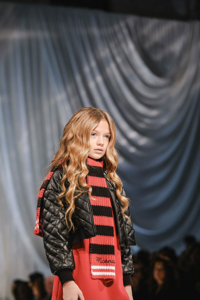 Quilting and bomber jacket styles are a strong kids fashion trend from Monnalisa for winter 2019