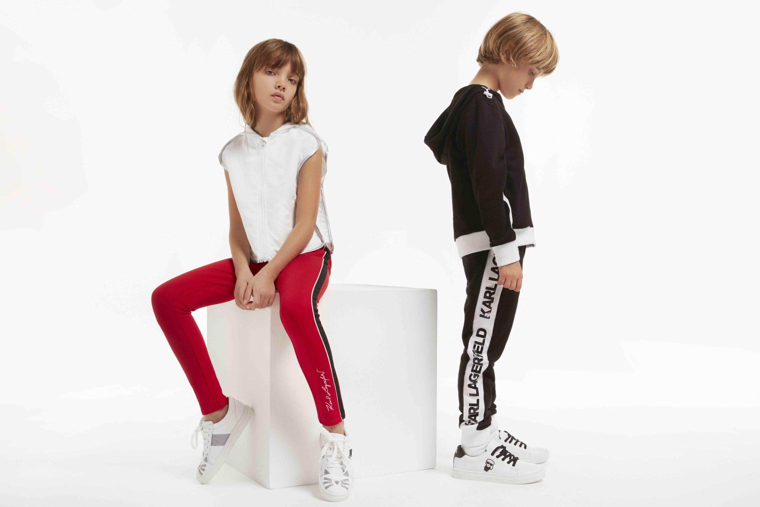 Sporty athleisure styles are at the heart of the Karl Lagerfeld collection
