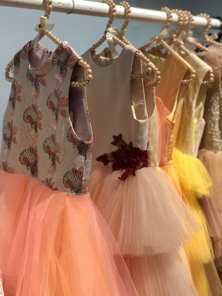 Joining the tulle party was UK designer Le Mu with embroidery inspired by saving the oceans
