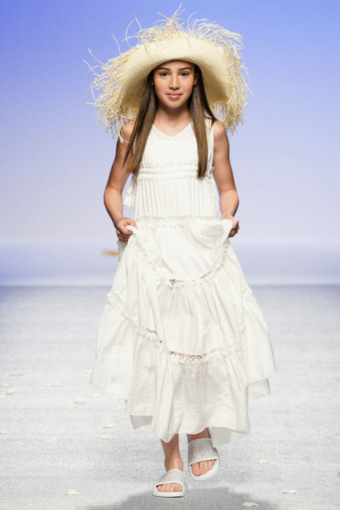 Romantic white occasion or holiday wear at Manila Grace for kidswear summer 2020