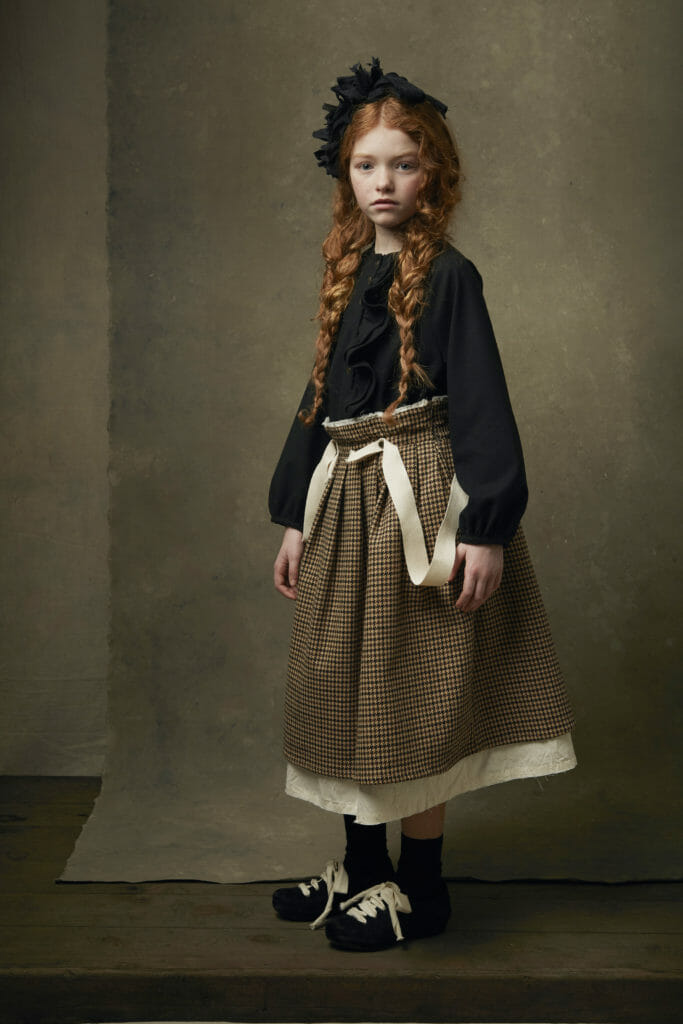 Full volume skirts can be teamed with tailored jackets and coats at Little Creative Factory FW19