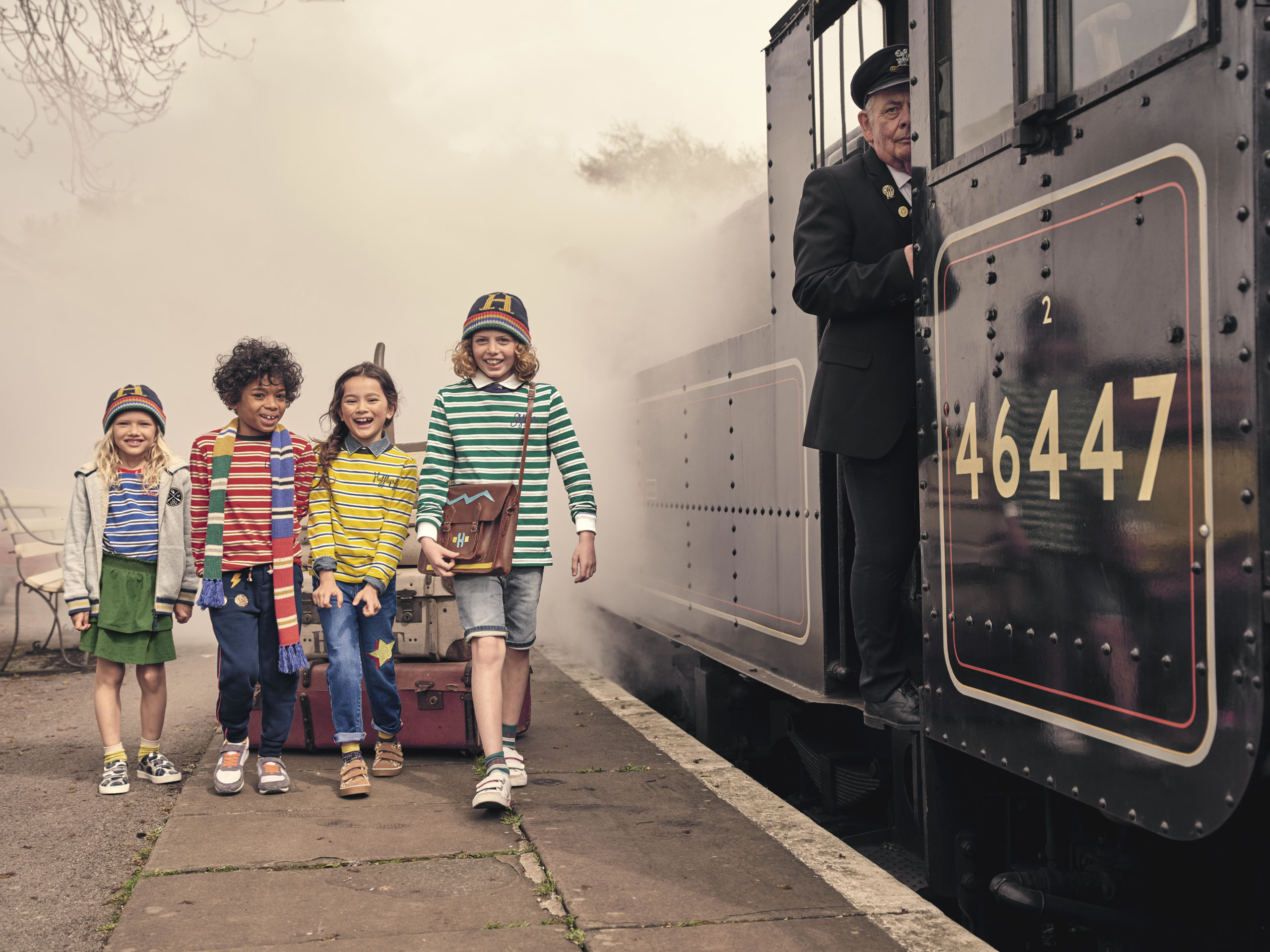 Signature stripes from Mini Boden in the new Harry Potter collaboration for winter 2019