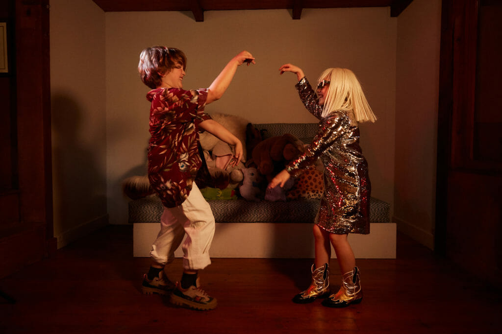 Country kids fashion with a camp disco touch at Maison Mangostan footwear for fall/winter 2019