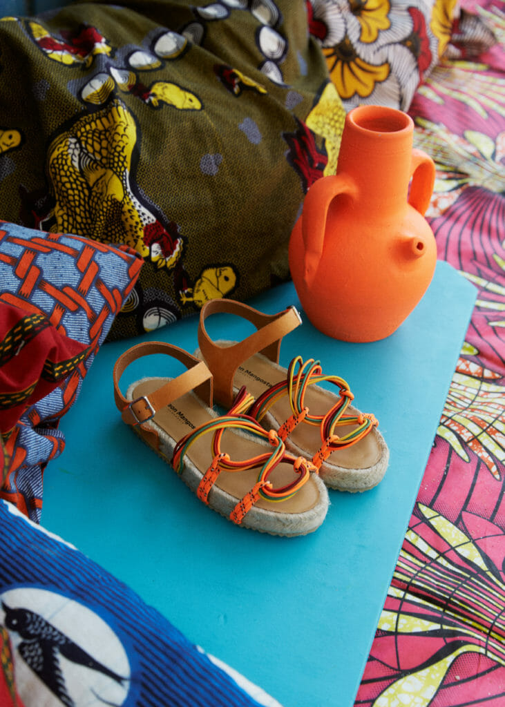Vibrant colours inspired by Bob Marley from Maison Mangostan footwear for summer 2020