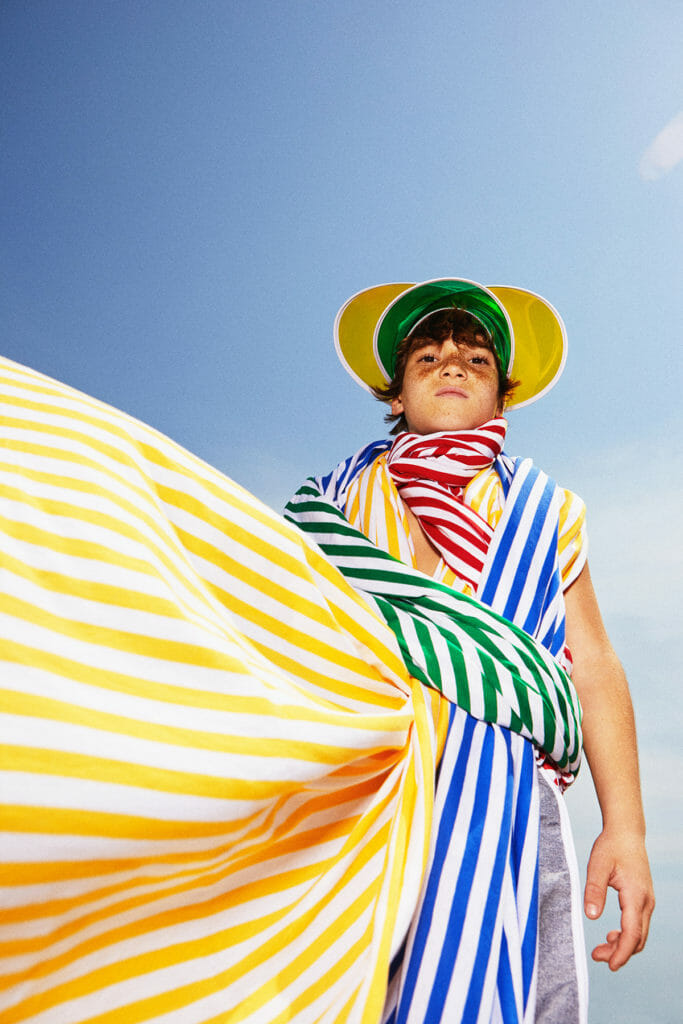 Bold and bright stripes from Yporque for summer 2020 kids fashion