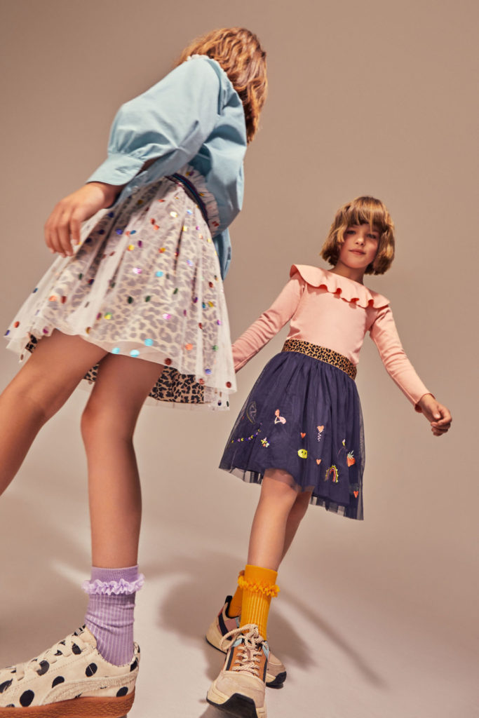 Winter 2021 kids fashion at Stych include decorated tutu skirts