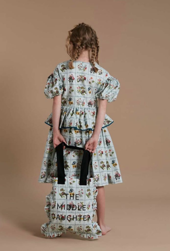 Modern romantic prints at The Middle Daughter for SS22 include shopping bags too