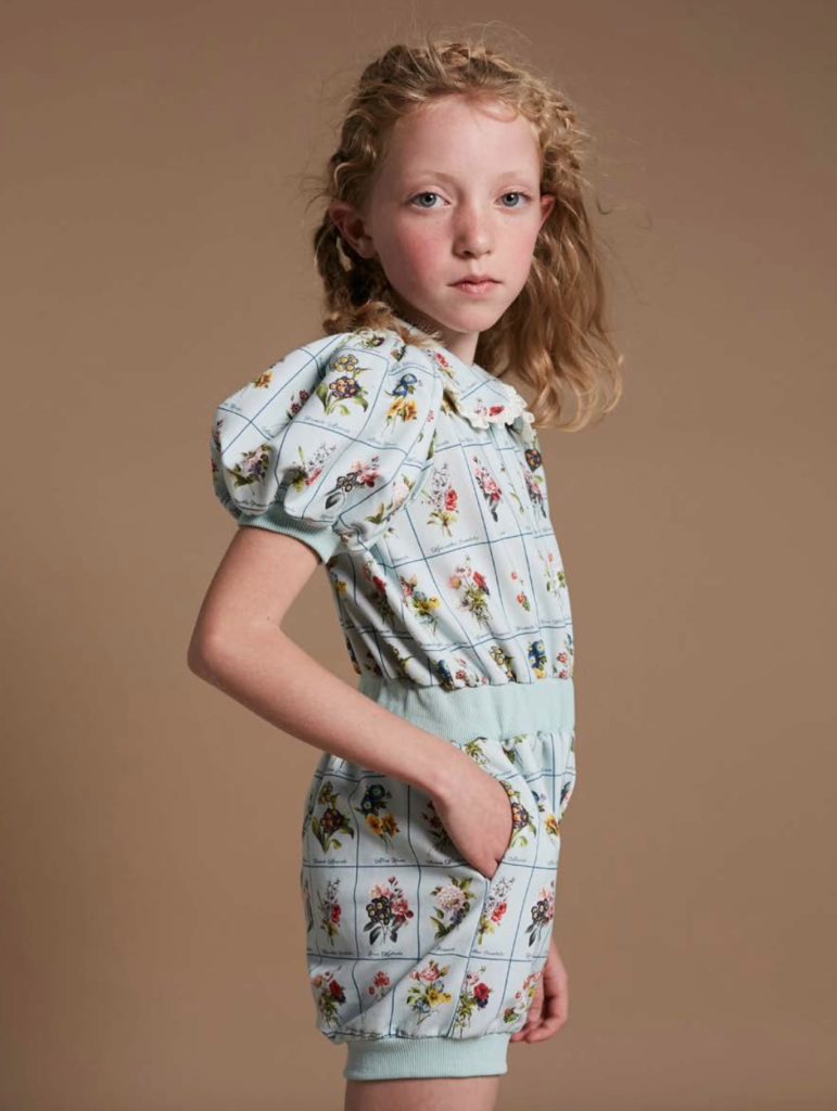 Sweet cotton print playsuit at The Middle Daughter for summer 2022 kids fashion