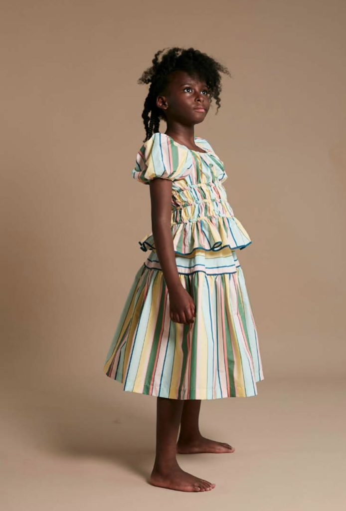 Striped candy colour with a feminine silhouette for girlswear at The Middle Daughter