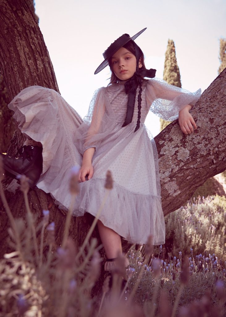 Victorian inspired details at Petite Amalie for FW22 kids fashion